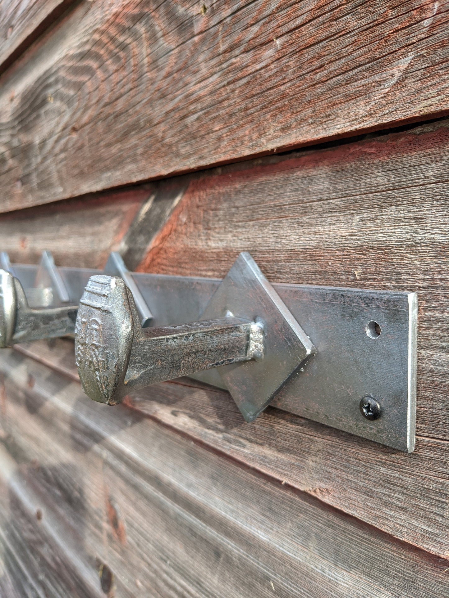 Railroad Spike Coat Rack- diamond