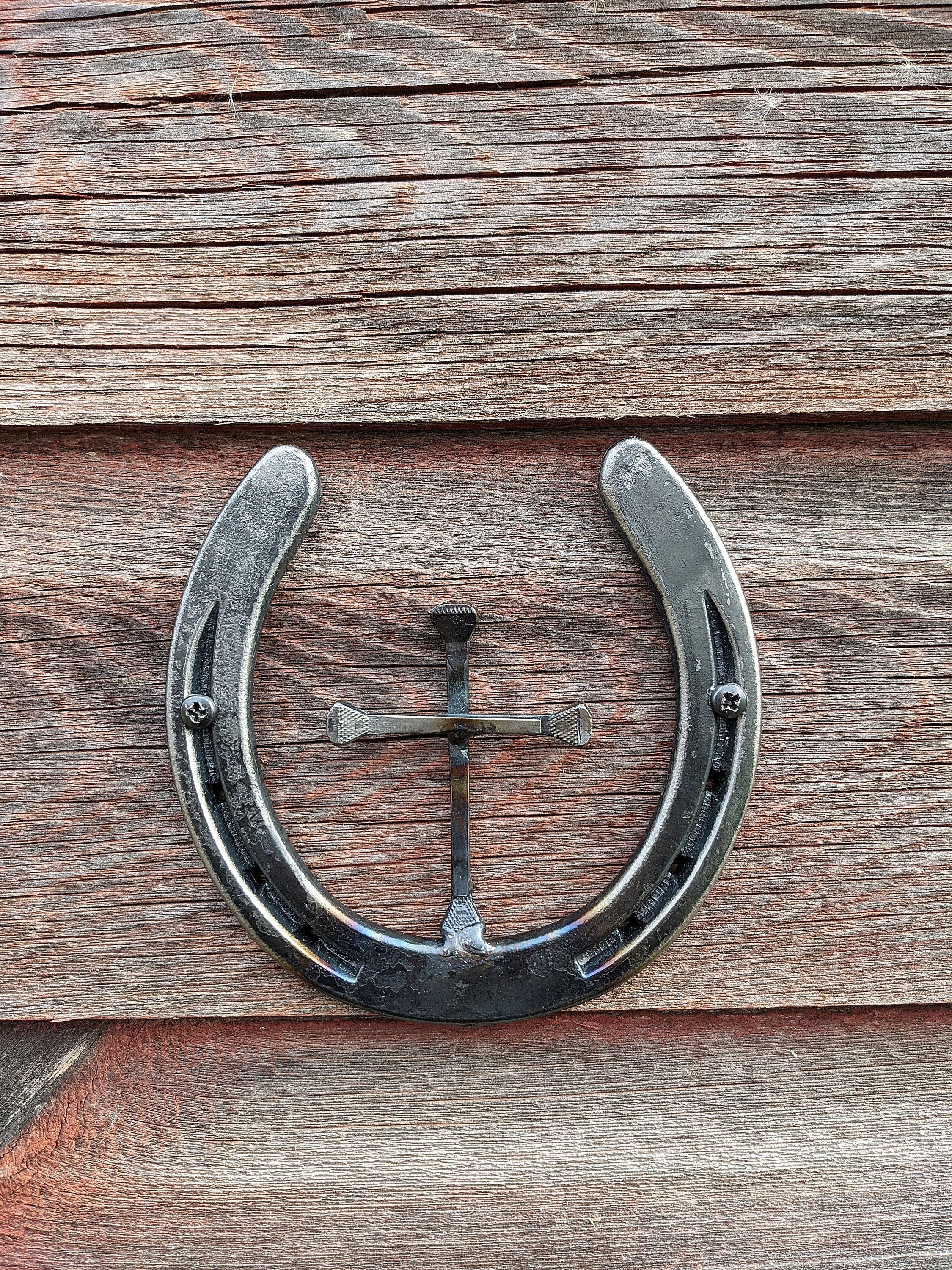 Horseshoe With Cross – BrandValleyIron