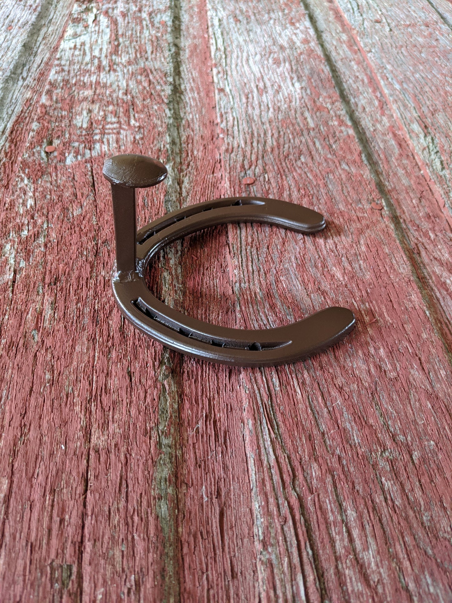 Railroad Spike Horseshoe Hook- hind